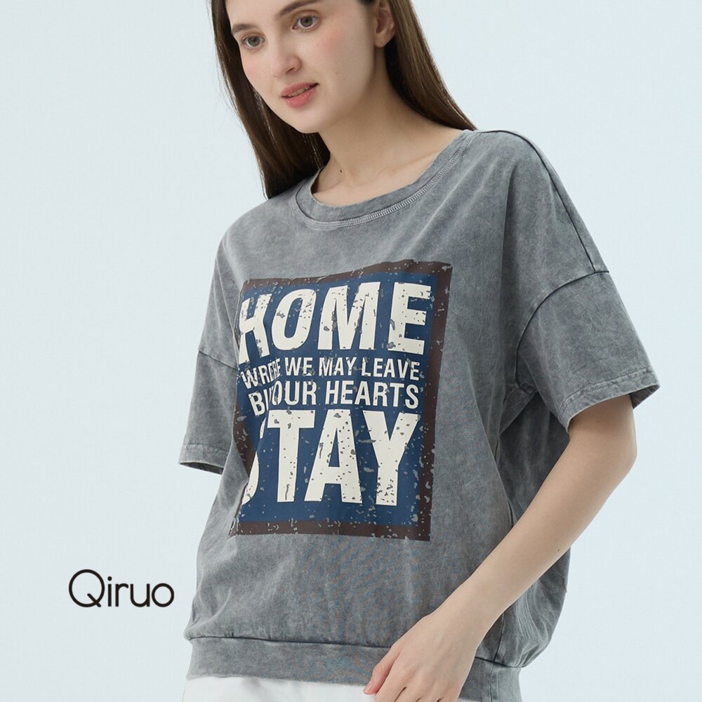 52372527A21-專櫃精品淺灰色時尚女人短袖上衣2527A  棉質女裝