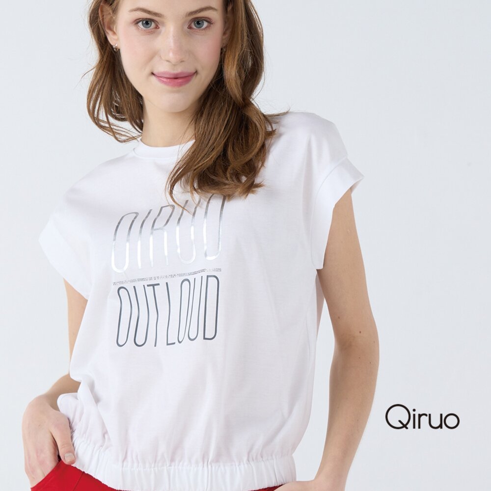 春夏專櫃白色上衣7056A 短袖英文圖案 封面照片