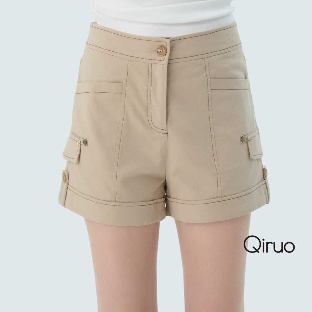 52387079C45-春夏專櫃卡色休閒短褲7079C 短款涼夏必備