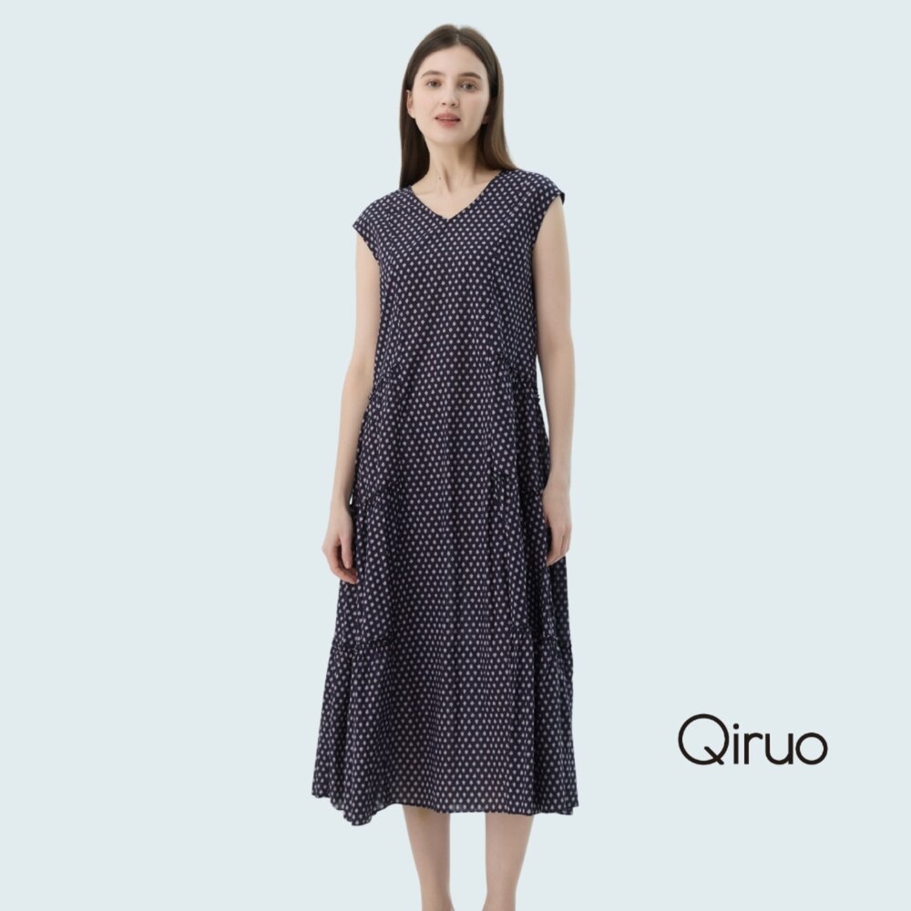 52387187F60-春夏專櫃紫色背心洋裝7187F 雪紡洋裝