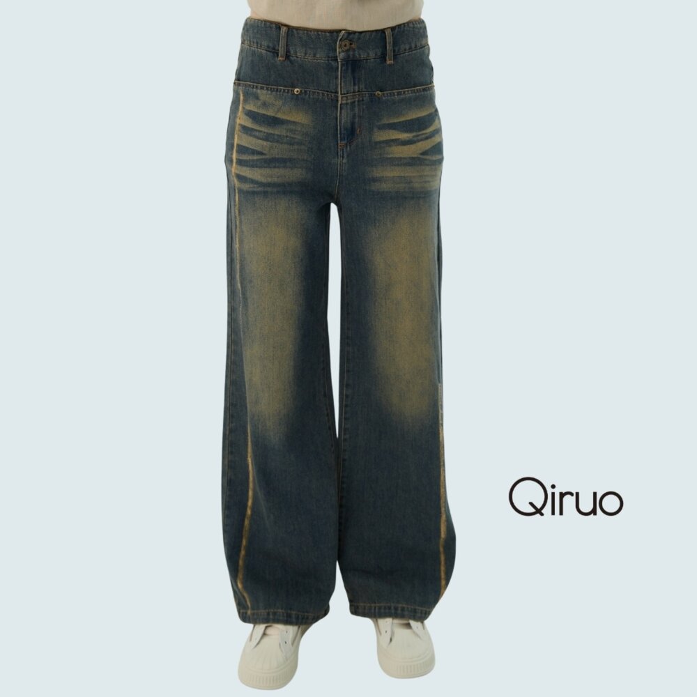 秋冬專櫃精品藍色牛仔褲2521C 喇叭褲設計 封面照片