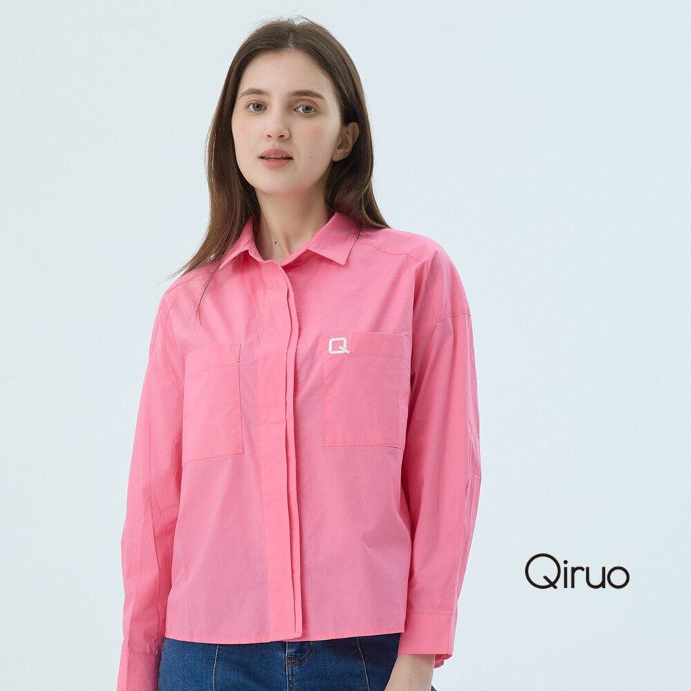 秋冬專櫃長袖造型粉紅襯衫7157A 休閒襯衫 封面照片