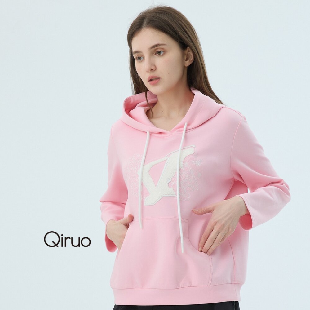 秋冬專櫃粉紅色長袖上衣7201A連帽設計 封面照片