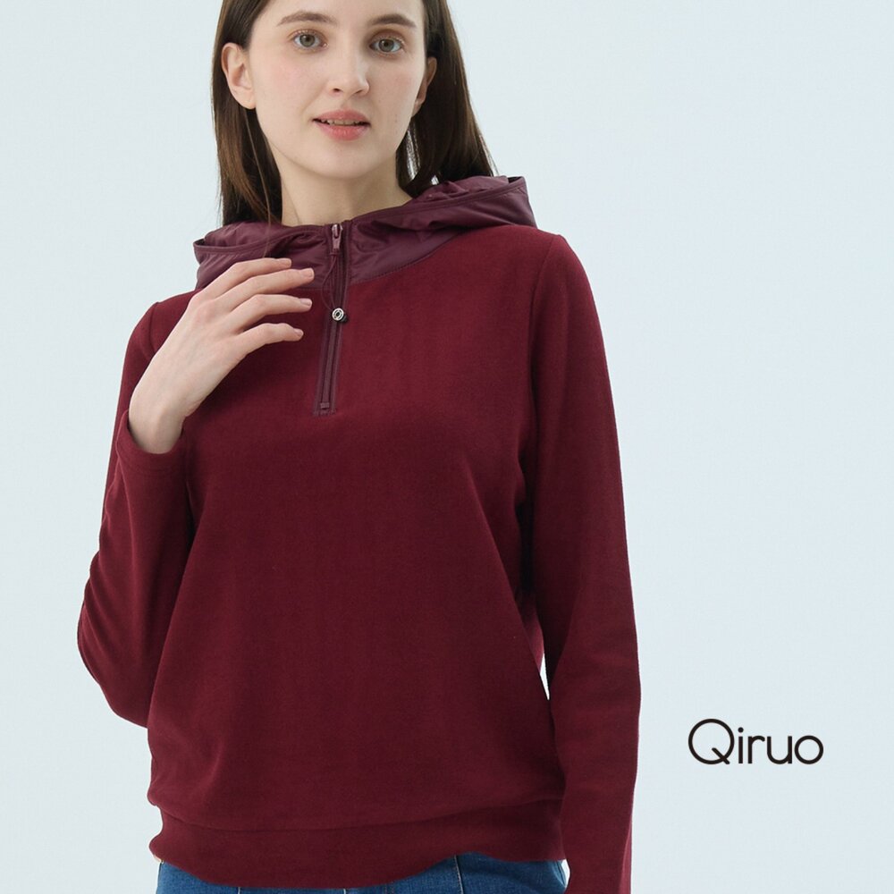 秋冬專櫃暗紅長袖上衣7203A立領設計 封面照片