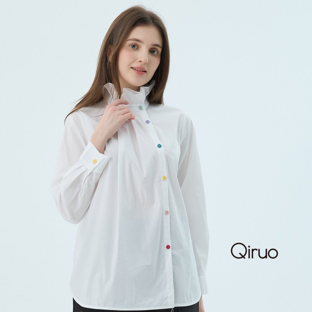 秋冬專櫃長袖造型白襯衫7210A 休閒襯衫 封面照片