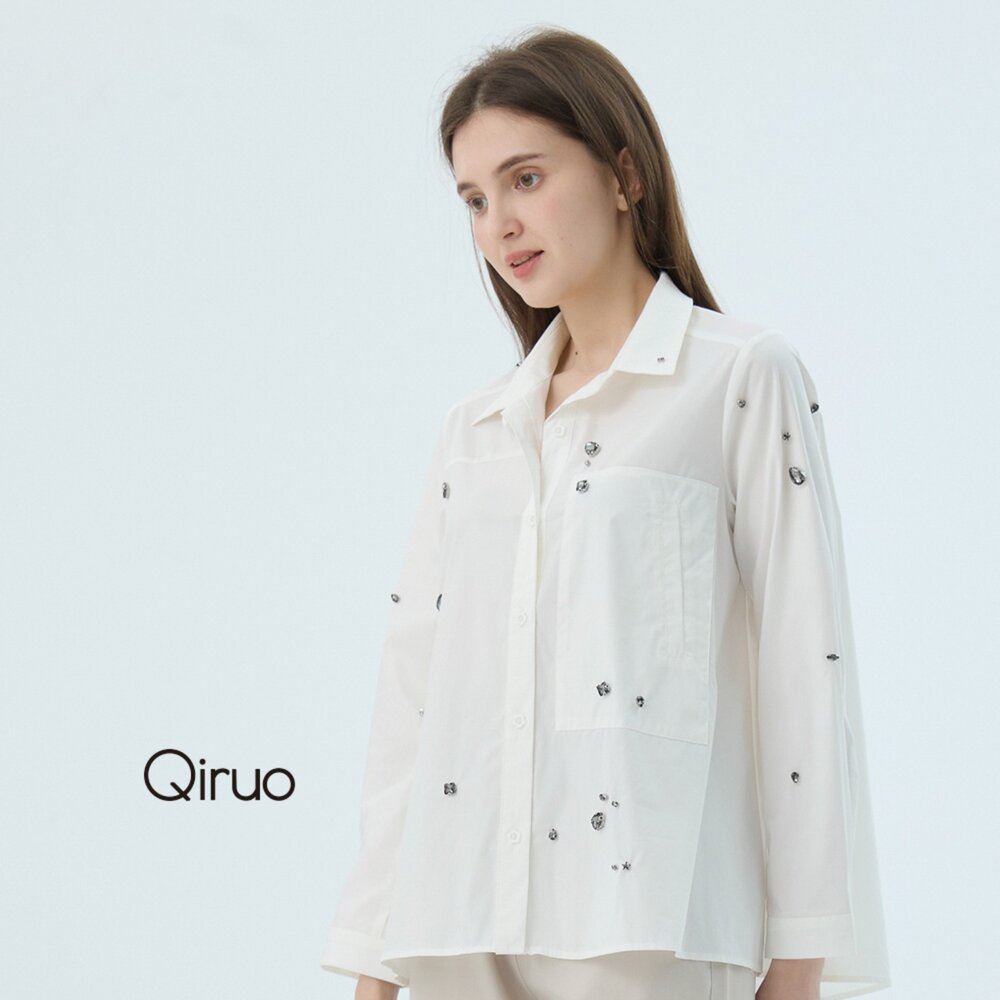 秋冬專櫃長袖造型白襯衫7223A 休閒襯衫 封面照片