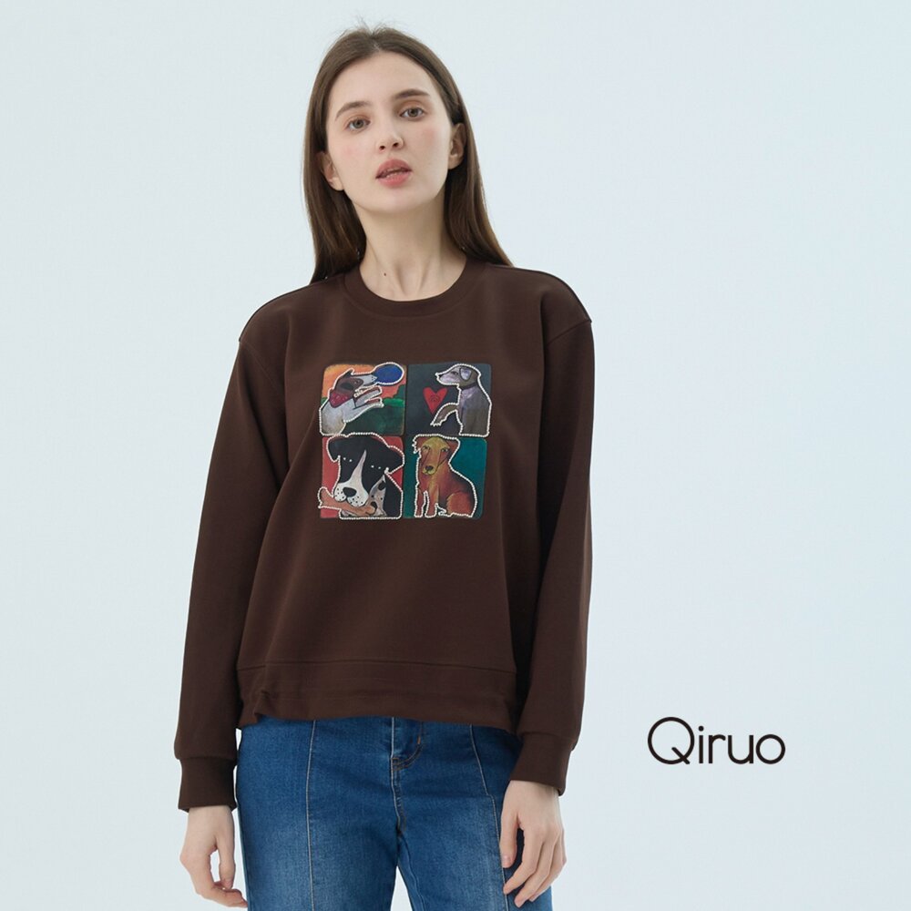 秋冬專櫃咖啡色長袖上衣7241A四格圖設計 封面照片