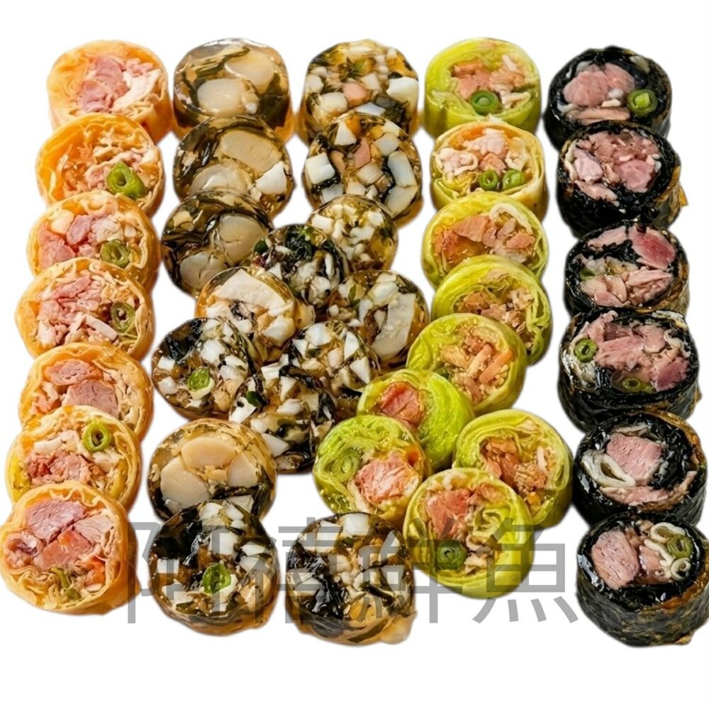 海鮮水晶凍 年菜 澎湖海苔小卷 黃鰭鮪魚  小卷水晶凍 牛肉水晶凍 封面照片