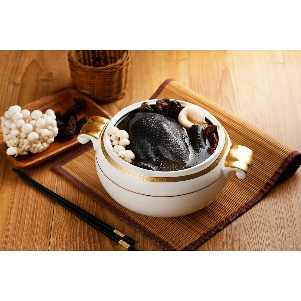 【禎祥食品】御膳姬松茸燉雞湯禮盒-烏骨全雞 3000g (常溫保存) 年菜 圍爐 餐宴 聚餐 過年 特殊節日 鍋物-圖片-4