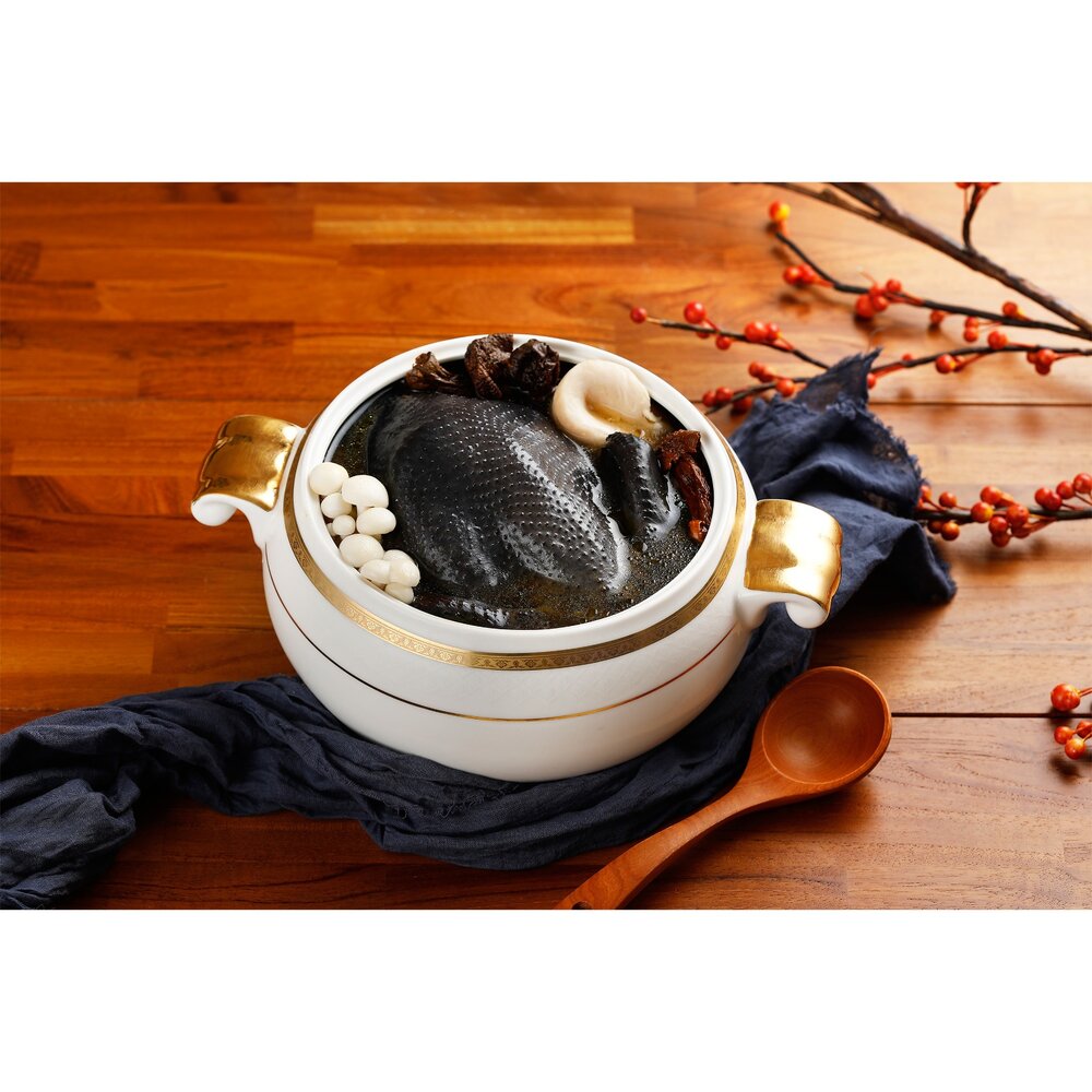 【禎祥食品】御膳姬松茸燉雞湯禮盒-烏骨全雞 3000g (常溫保存) 年菜 圍爐 餐宴 聚餐 過年 特殊節日 鍋物-圖片-5