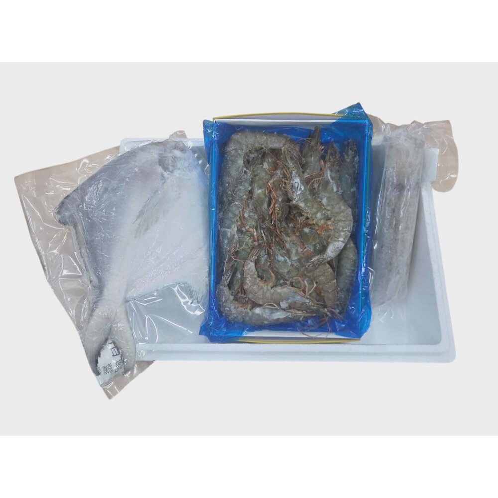 🧧【吉祥如意】頂級海鮮禮盒 — 富貴白鯧 鴻運大蝦 極品干貝 鮮甜軟絲 讓您的心意,大氣又鮮美!🌊 海中鮮-圖片-3