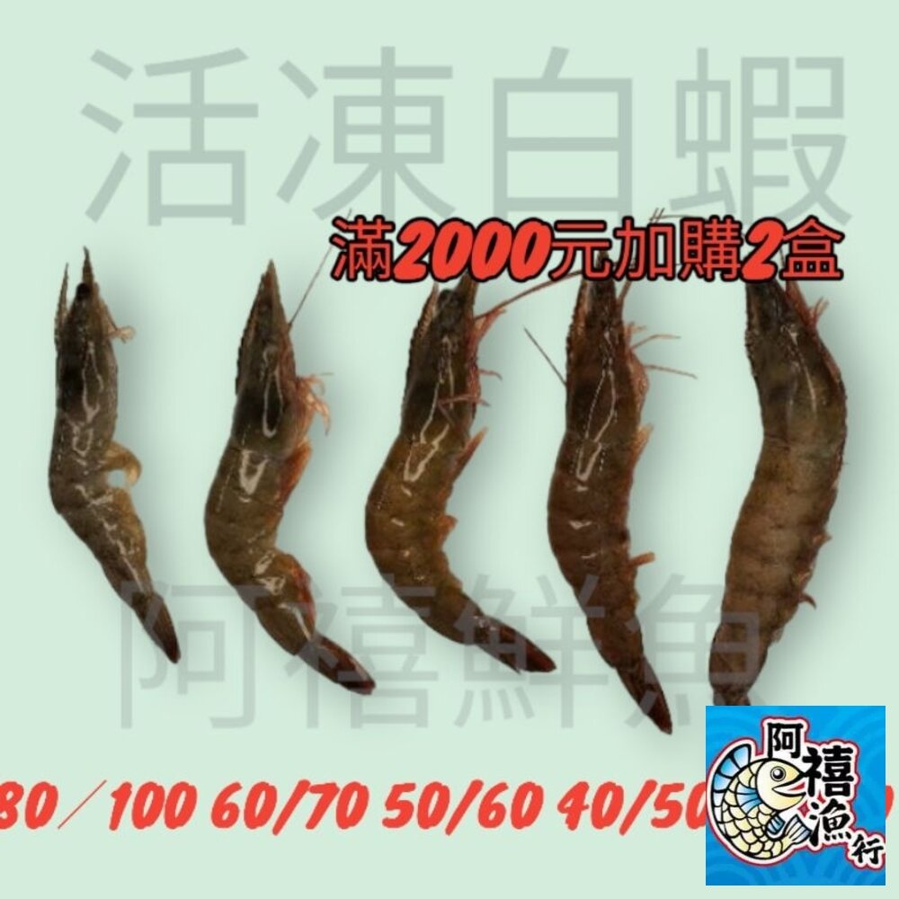 9397249707-白蝦 〔訂單滿兩千限量加購兩盒 〕海蝦 草蝦 白刺蝦 手臂蝦 泰國蝦 蝦