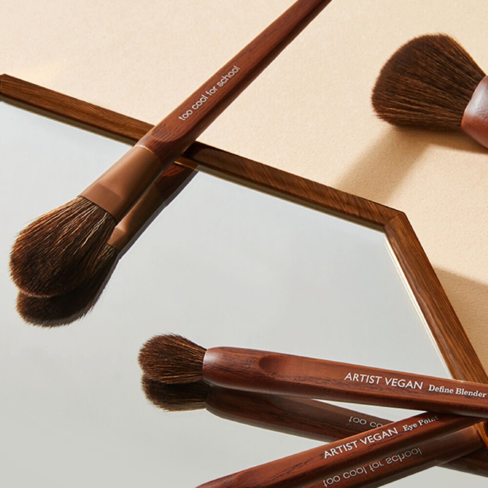 現貨|Too Cool for School|素食刷具 眼影刷 修容刷 唇刷 蜜粉刷|韓國代購-圖片-1