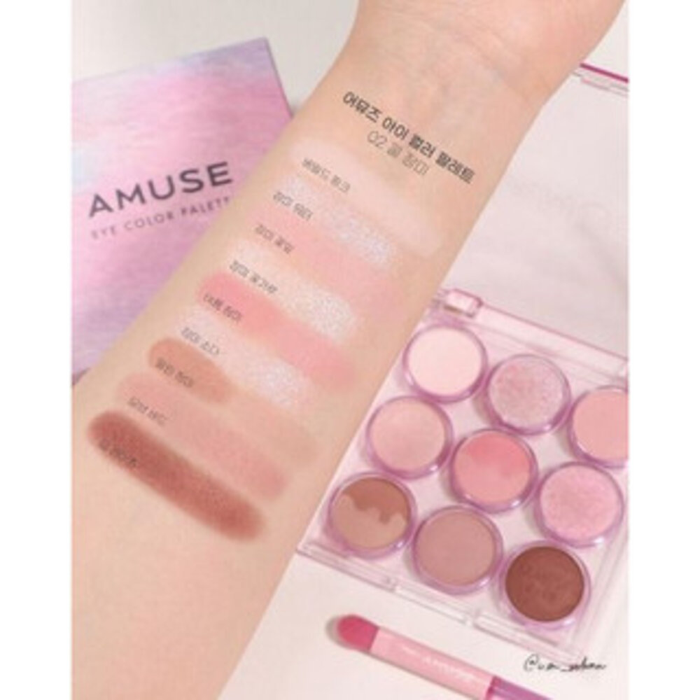 現貨|AMUSE|全4色 新品 5色小花眼影盤 九宮格糖果眼影盤 冰淇淋眼影盤 Vegan 素食眼影盤|韓國代購-圖片-3