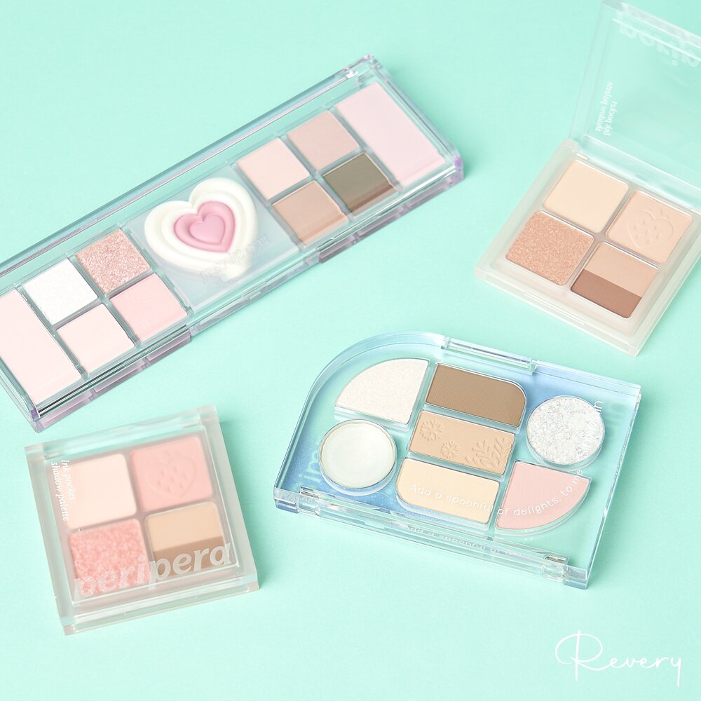 20192249889-現貨｜Peripera｜全5色 愛心眼影盤 百變小櫻聯名款 透明調色盤眼影 四格口袋眼影 ｜韓國代購