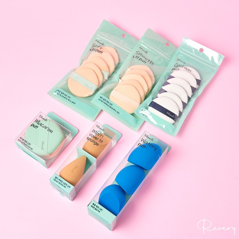 21492135373-現貨｜fillimilli｜拇指粉撲 黑粉撲 植絨粉撲 馬卡龍粉撲 氣墊粉撲 粉撲5入組 粉撲 ｜韓國代購