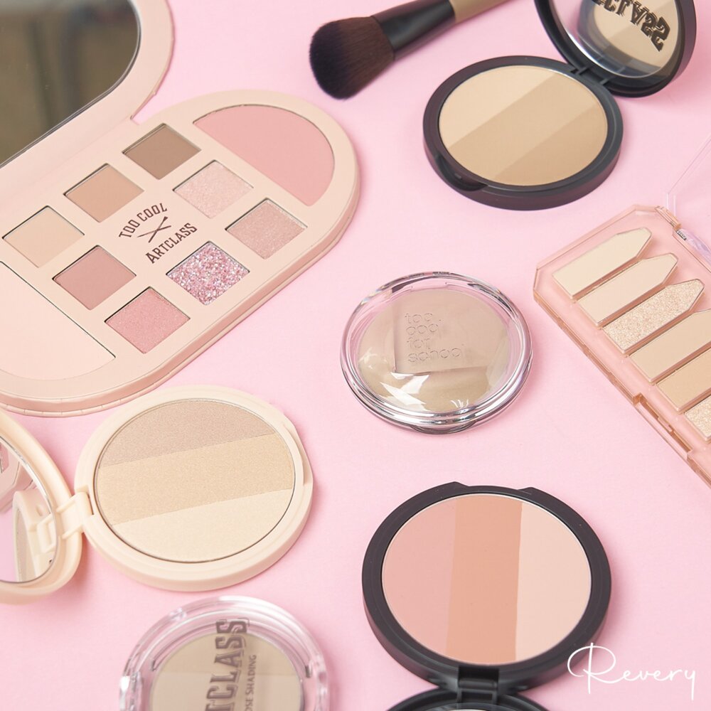 22248329448-現貨｜Too Cool for School｜美術課 三色修容餅 修容盤 打亮盤 腮紅盤 6色眼影盤｜韓國代購