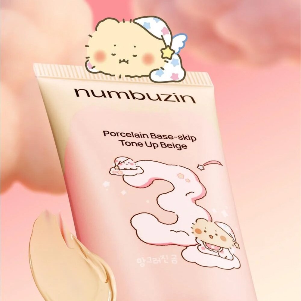 22349588008-現貨｜numbuzin 潤碧之茵｜yurang聯名款 贈底妝刮棒 3號 陶瓷美肌素顏霜 3號素顏霜 防曬霜 隔離霜｜韓國