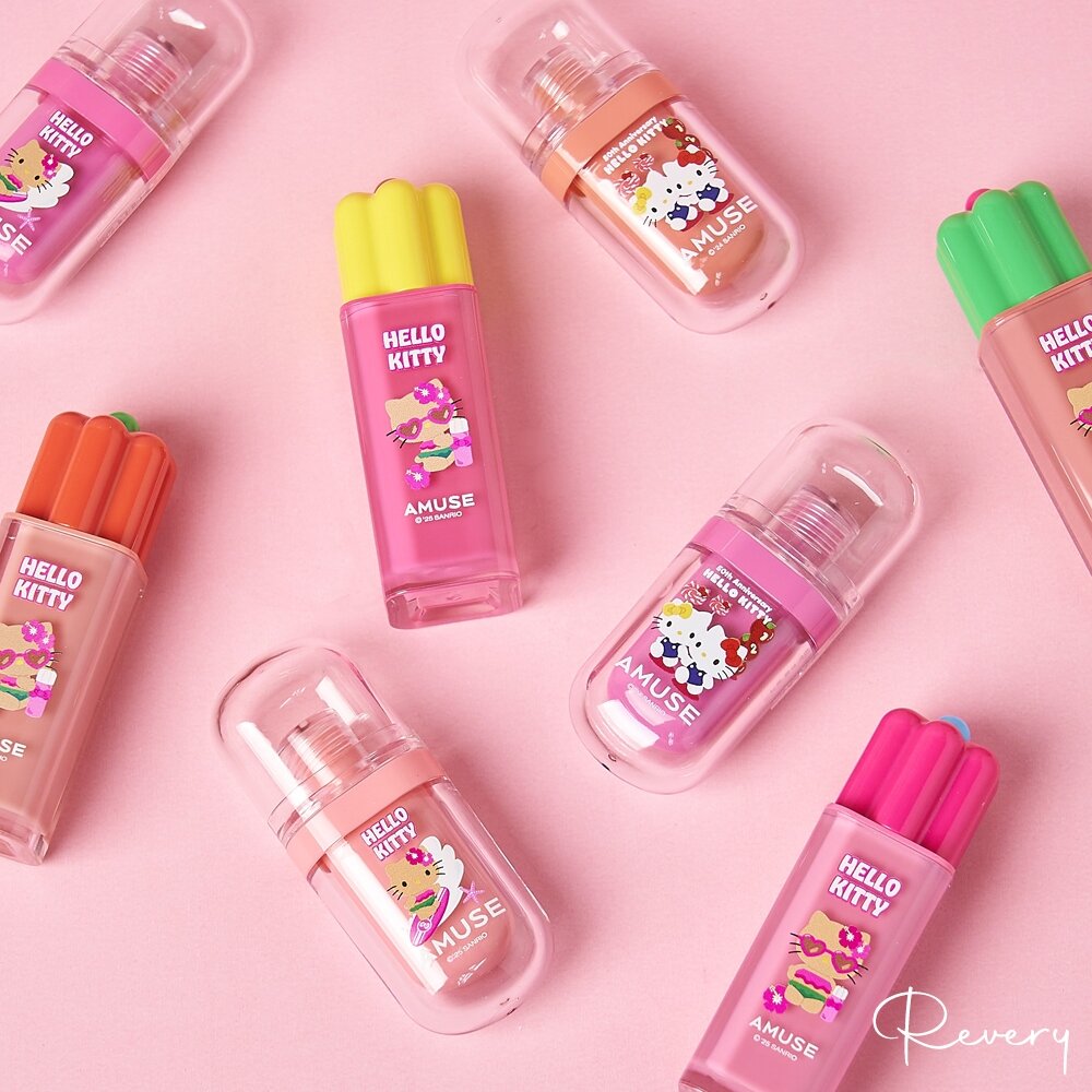 23675972886-現貨｜AMUSE｜HELLO KITTY 聯名款 小雛菊 琉璃光澤唇釉 水光唇釉 員瑛pick｜韓國代購