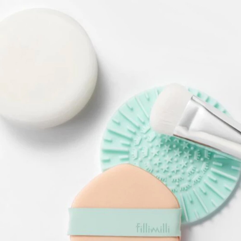 現貨|fillimilli|刷具清洗皂+清洗墊 雙用化妝刷乾洗海綿+洗刷清潔板|韓國代購-圖片-3