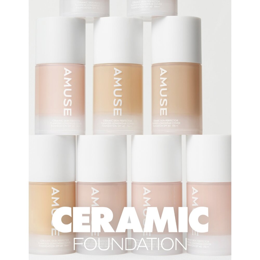 現貨|AMUSE|陶瓷肌無瑕粉底液 長效持久粉底液 霧面粉底 水光粉底 粉底液 張員瑛代言 |韓國代購-圖片-1