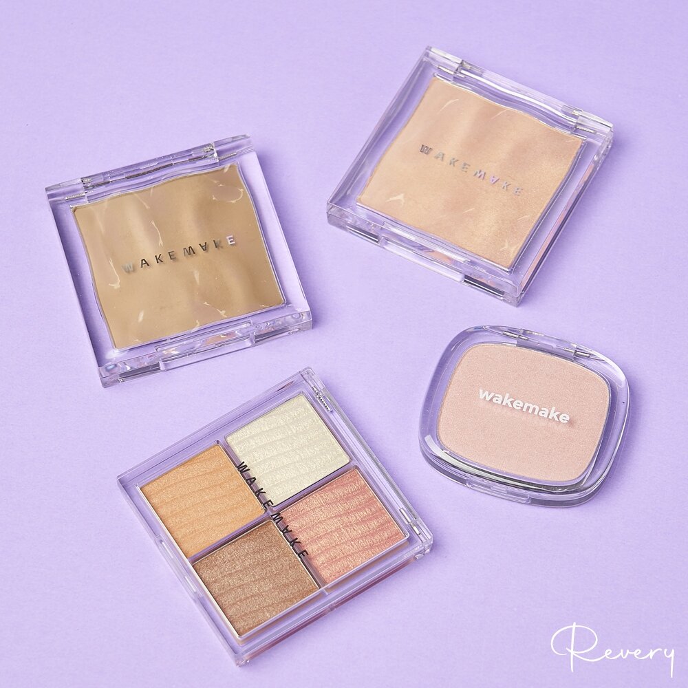 25005509109-現貨｜wakemake｜2025新款 水波紋 漸層修容盤 高光打亮餅 修容 高光 4色高光盤｜韓國代購