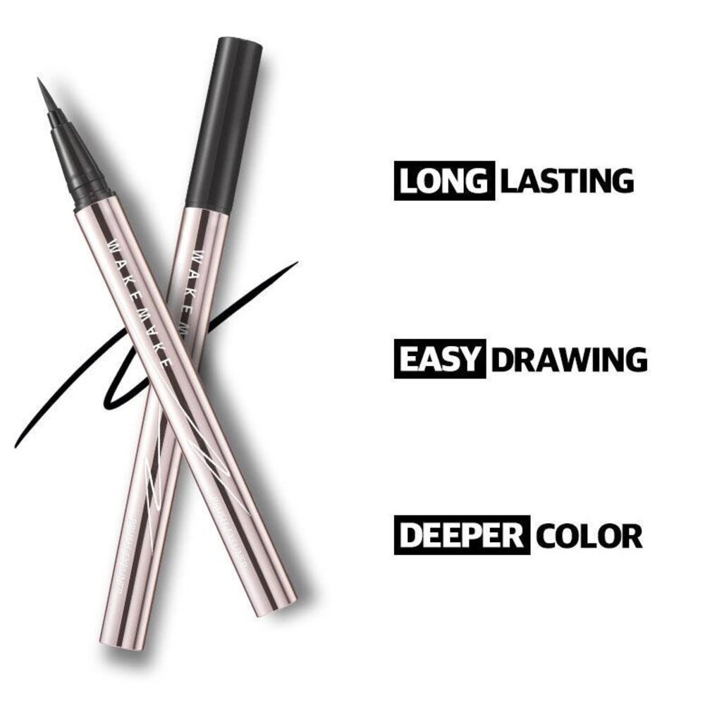 現貨|wakemake|魷魚遊戲聯名款 強效持久眼線液筆 真灰眼線膠筆 眼線液筆 眼線膠筆 持久 抗暈|韓國代購-圖片-3