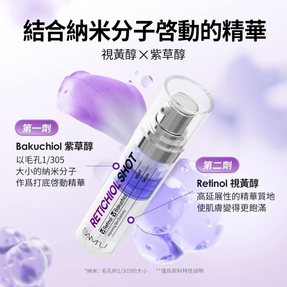 現貨|SAM'U|雙劑安瓶精華 穀胱甘肽彈潤亮白 PDRN修護 胜肽緊緻 視黃醇X補骨脂酚 雙劑雙效|韓國代購-圖片-5