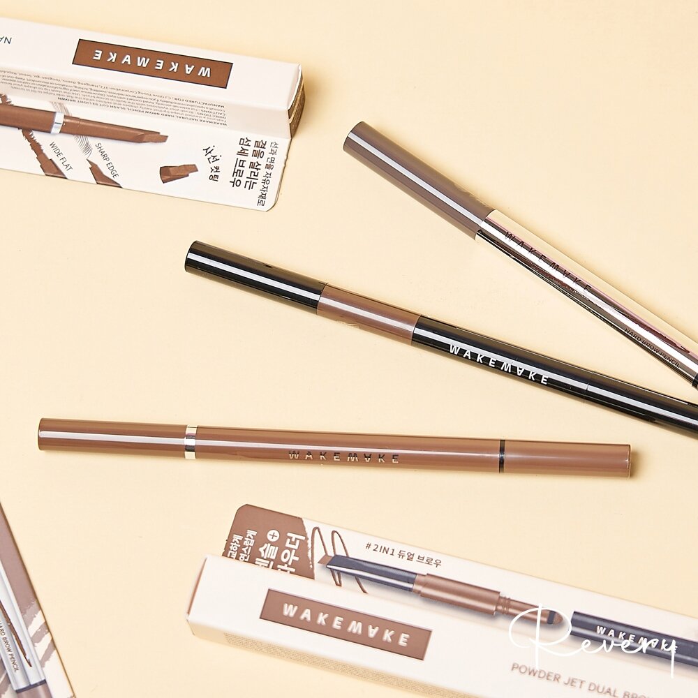 25305685826-現貨｜wakemake｜新款 極細眉筆 眉刷 暈染海綿 天然硬眉筆  雙頭眉筆 斜切眉筆 眉筆 自然｜韓國代購