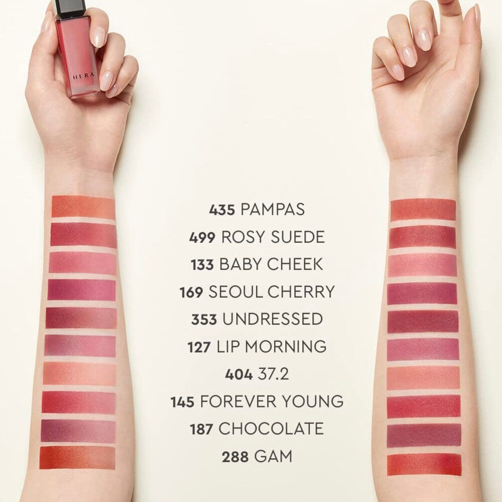 現貨|HERA|2025新色 赫妍 唇蜜 唇膏 唇釉 黑蓋 啞光唇釉 鏡彩唇釉 銀蓋 鏡面唇釉|韓國代購-圖片-2