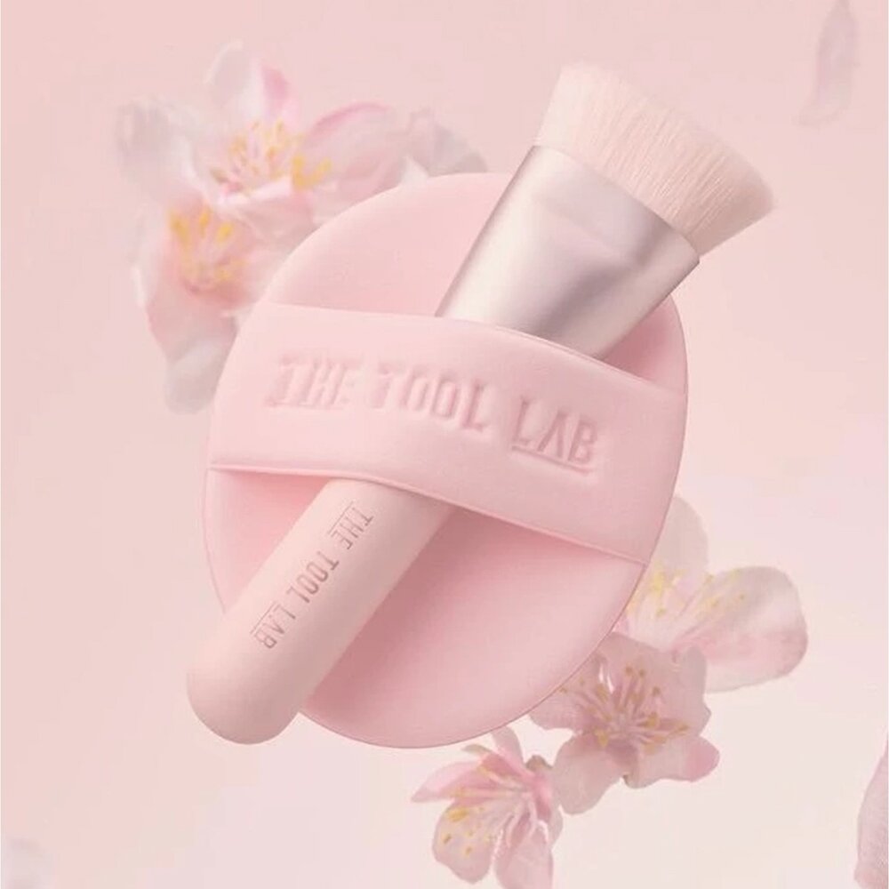 現貨|限量販售|The tool lab|櫻花限定版|水潤粉撲 迷你粉底刷 洗刷皂 收納包-圖片-2