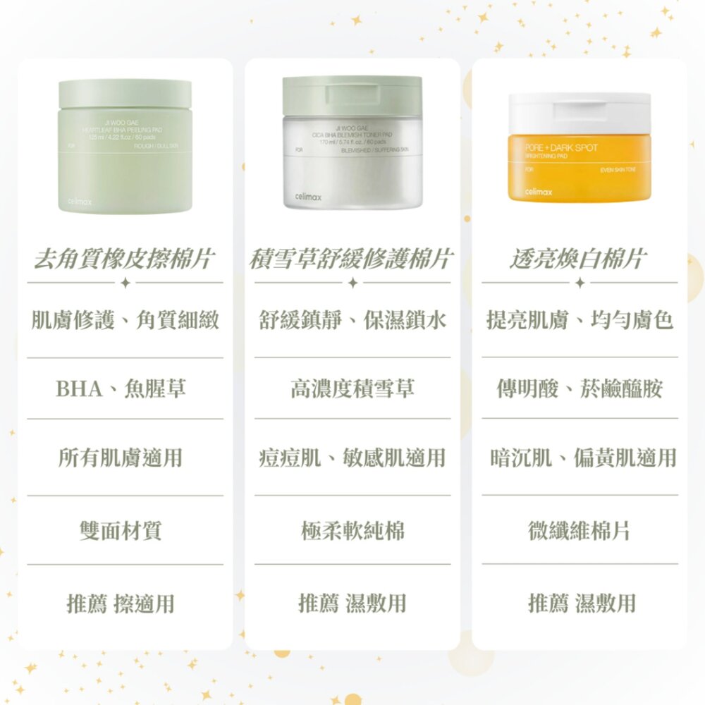 現貨|Celimax|CICA積雪草BHA舒緩修護淨膚棉片 透亮煥白淡斑棉片 去角質橡皮擦爽膚棉 旅行裝|韓國代購-圖片-7