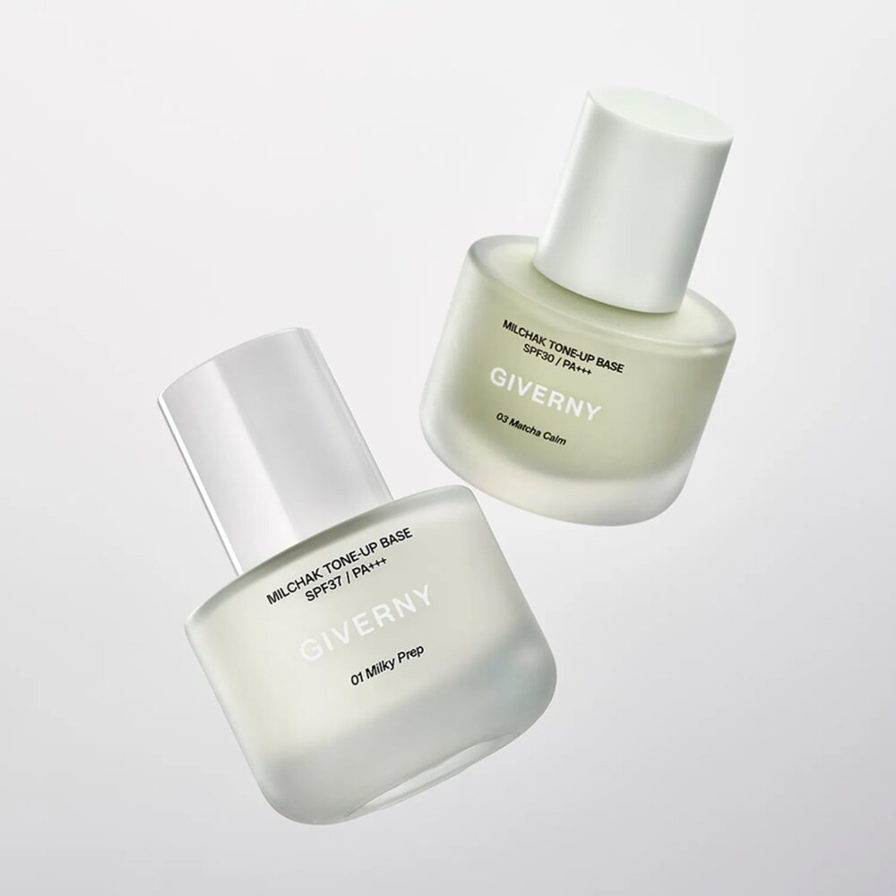 Giverny|代理授權| 服貼提亮飾底乳 校色 保濕 光澤 去黃提亮 修飾泛紅 Milchak Tone-Up Bas-圖片-4