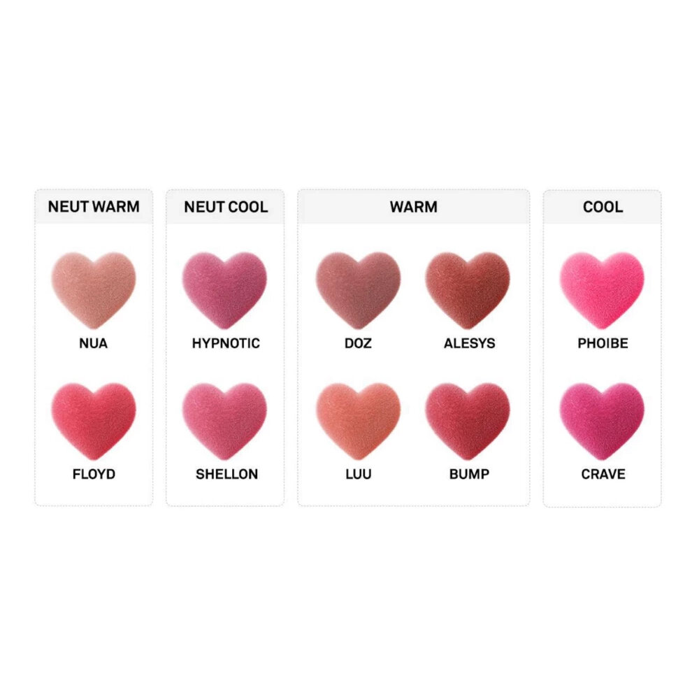 即期出清|naming|全10色 愛心唇釉 薄霧心型唇釉 霧面唇釉 Blurry Heart Liptint|韓國代購-圖片-5