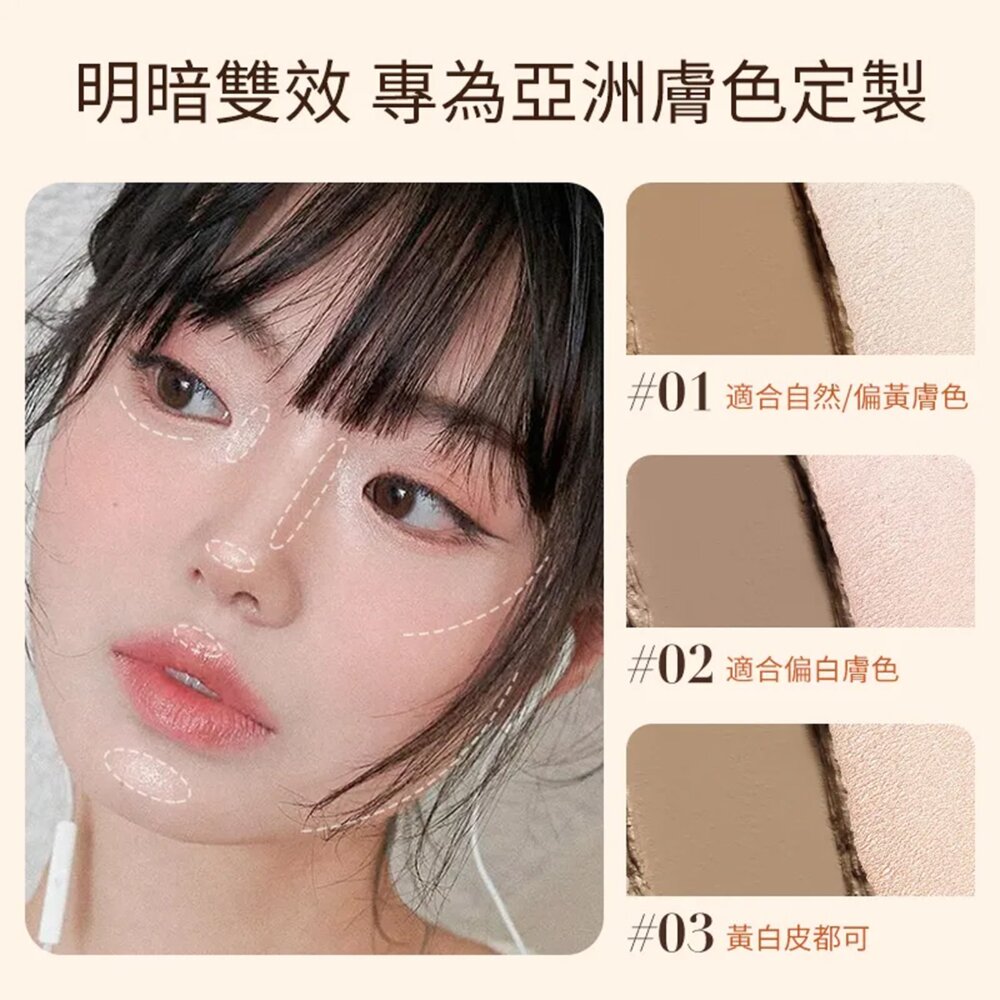 現貨|Too Cool For School|雙頭立體修容棒 全3色 自然 修容 輪廓-圖片-6