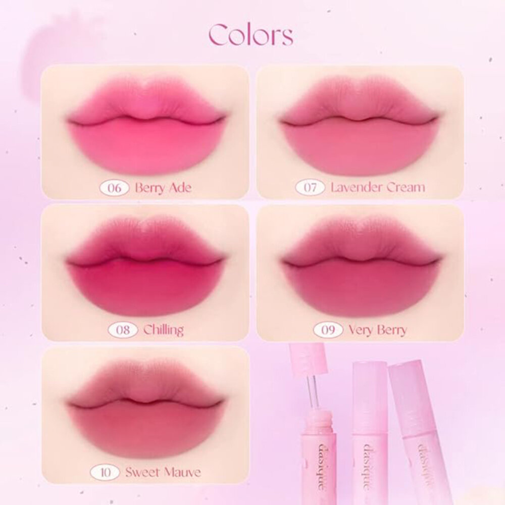 現貨|dasique|果汁唇釉 水霧唇釉 奶油玫瑰唇釉 水光唇釉 霧面唇釉 光澤糖果潤唇膏 唇線筆|韓國代購-圖片-9