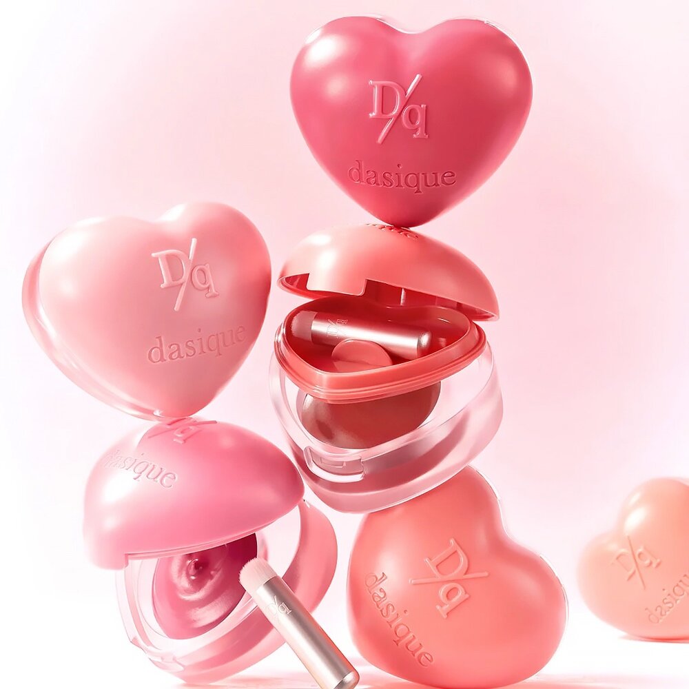 現貨|dasique|泰迪熊9色唇頰兩用盤 Souffle Color Pot 愛心唇頰膏 唇泥 罐裝唇釉 附唇刷 腮紅-圖片-2