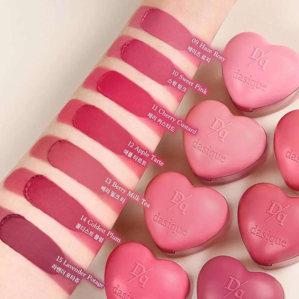 現貨|dasique|泰迪熊9色唇頰兩用盤 Souffle Color Pot 愛心唇頰膏 唇泥 罐裝唇釉 附唇刷 腮紅-圖片-6