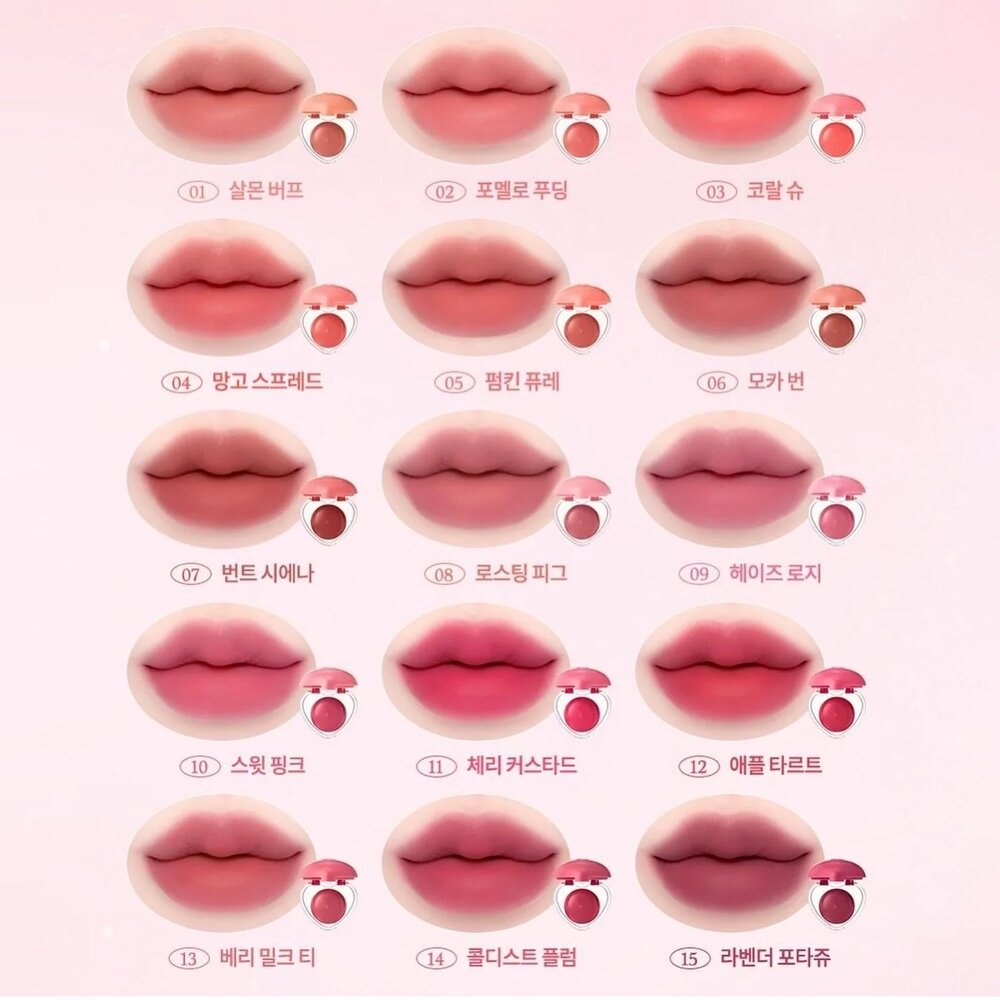 現貨|dasique|泰迪熊9色唇頰兩用盤 Souffle Color Pot 愛心唇頰膏 唇泥 罐裝唇釉 附唇刷 腮紅-圖片-7