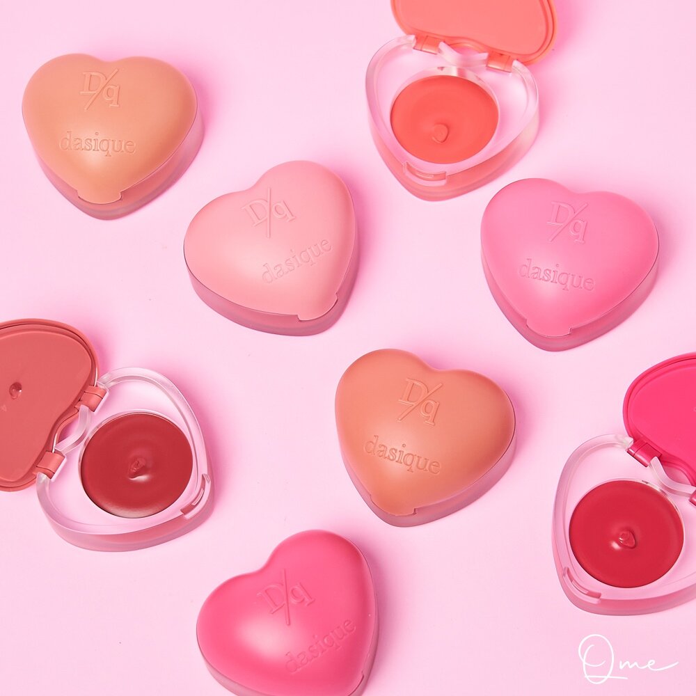 27162853846-現貨｜dasique｜泰迪熊9色唇頰兩用盤 Souffle Color Pot 愛心唇頰膏 唇泥 罐裝唇釉 附唇刷 腮紅
