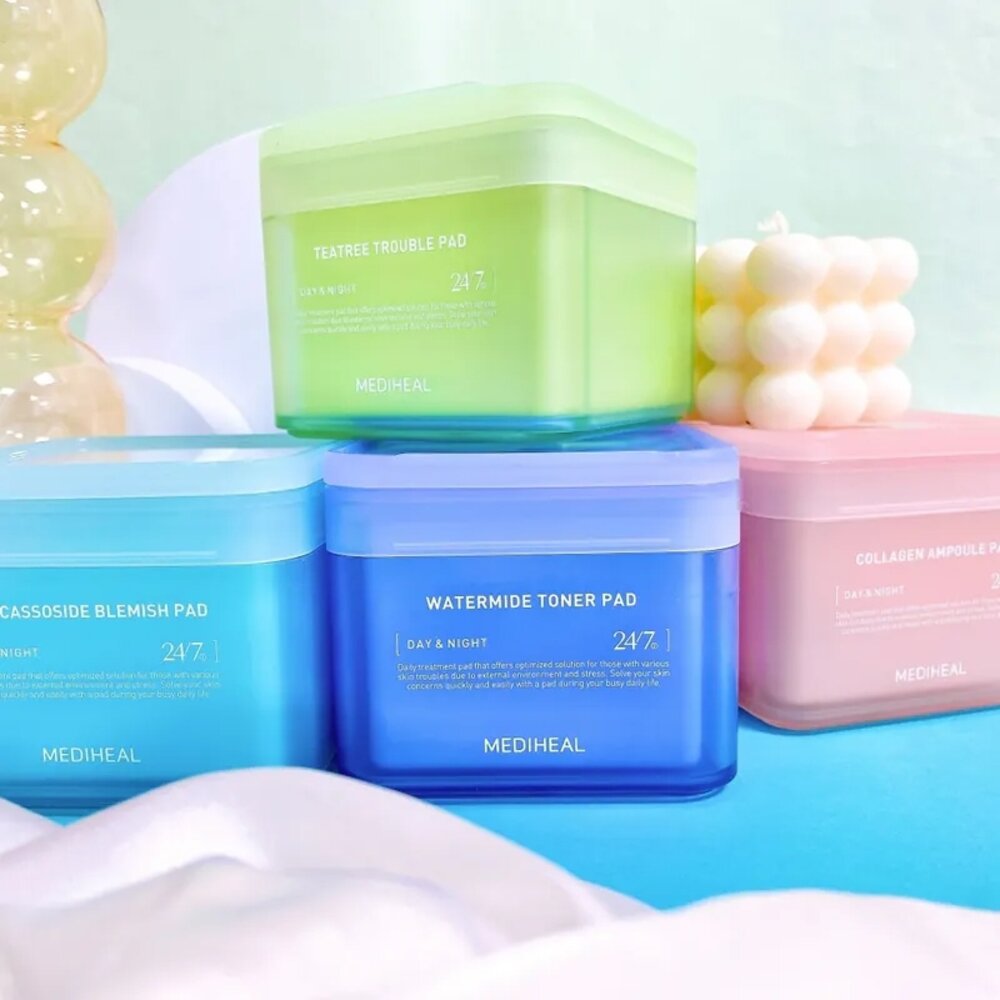現貨|MEDIHEAL 美迪惠爾|限量棉片套裝 化妝水棉片 調理棉片 維他命 茶樹 積雪草 保濕 膠原蛋白|韓國代購-圖片-1