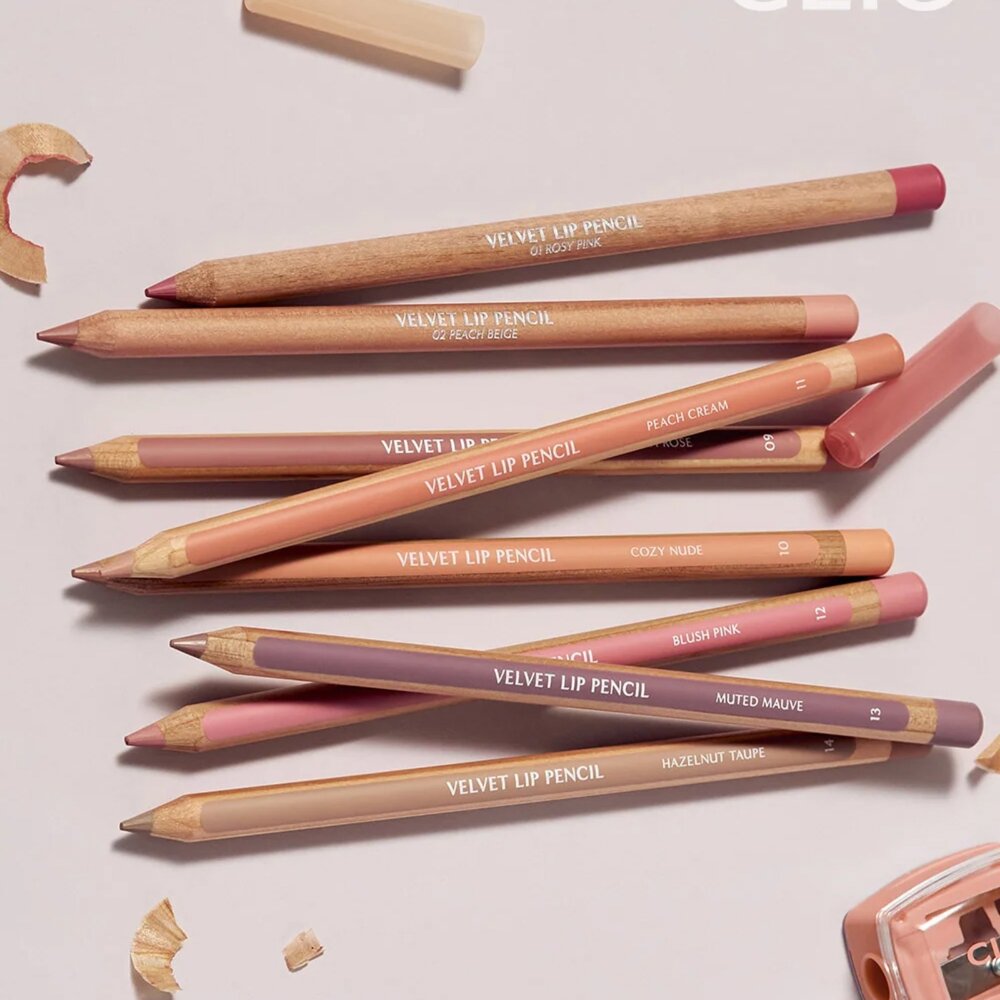 現貨|Clio|全14色 VELVET LIP PENCIL SET 系列唇線筆 唇線筆 送銷筆器 修飾唇周暗沉|韓國代-圖片-2
