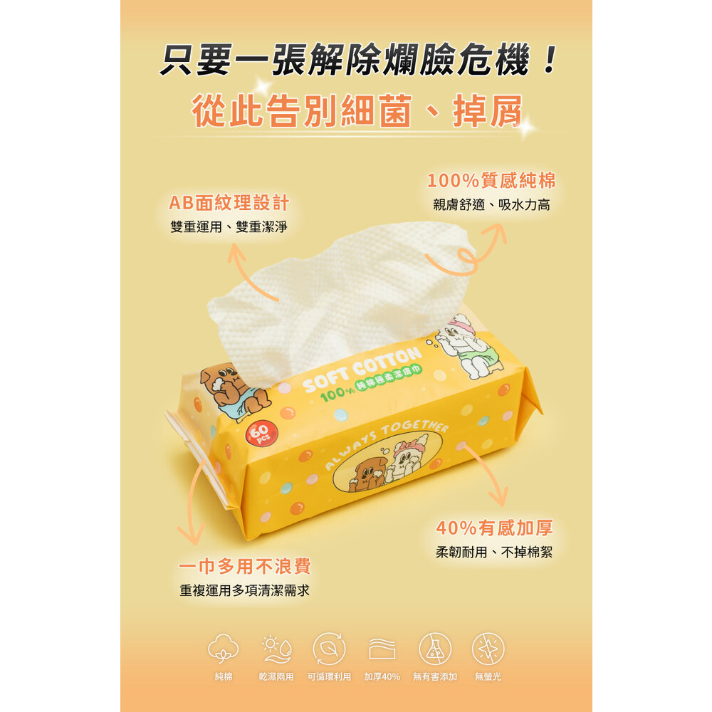 現貨|Beauty Player|快樂狗狗聯名款|O₂胺基酸高效修護洗面露 純棉極柔潔膚巾|韓國代購-圖片-14