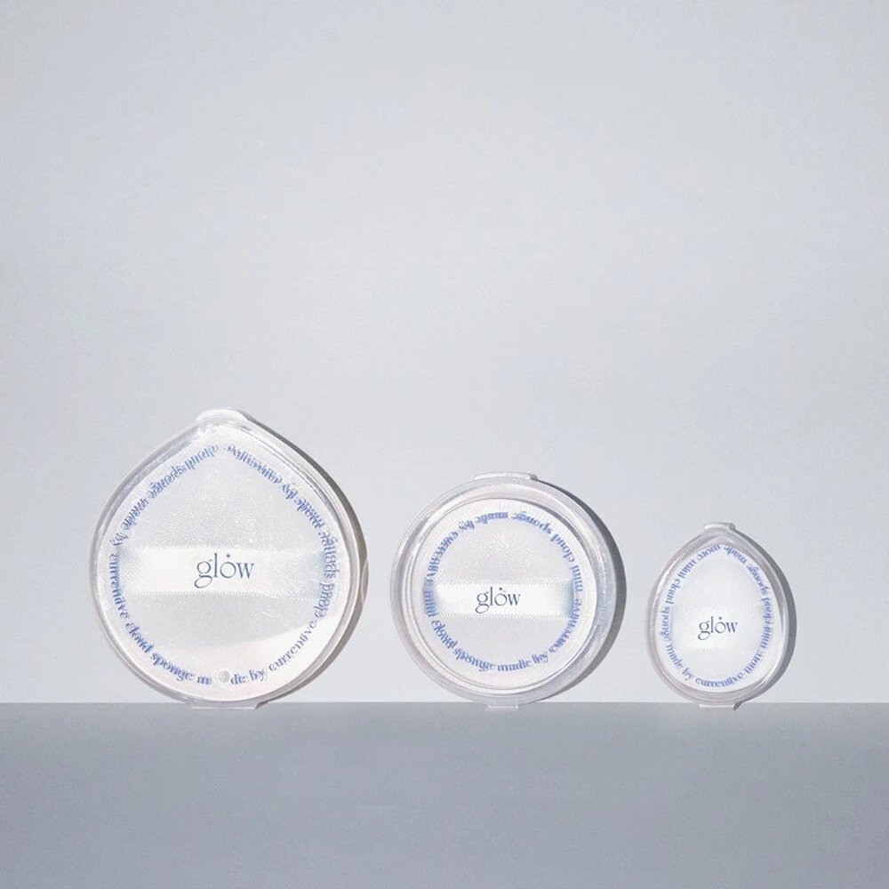 現貨|Glow|呼吸系雲朵大粉撲 呼吸系雲朵中粉撲 呼吸系雲朵手指粉撲 舒芙蕾粉撲 附收納盒|韓國代購-圖片-1
