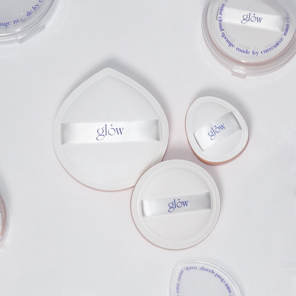 現貨|Glow|呼吸系雲朵大粉撲 呼吸系雲朵中粉撲 呼吸系雲朵手指粉撲 舒芙蕾粉撲 附收納盒|韓國代購-圖片-2