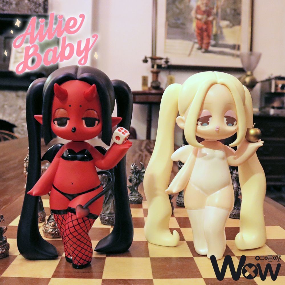 STPO-1300102-【預購】WOW 哇噻噻 【艾麗寶貝 Ailie Baby】 小天使 拉斐爾 Rafel & Crawley 小惡魔 克勞麗 潮玩公仔