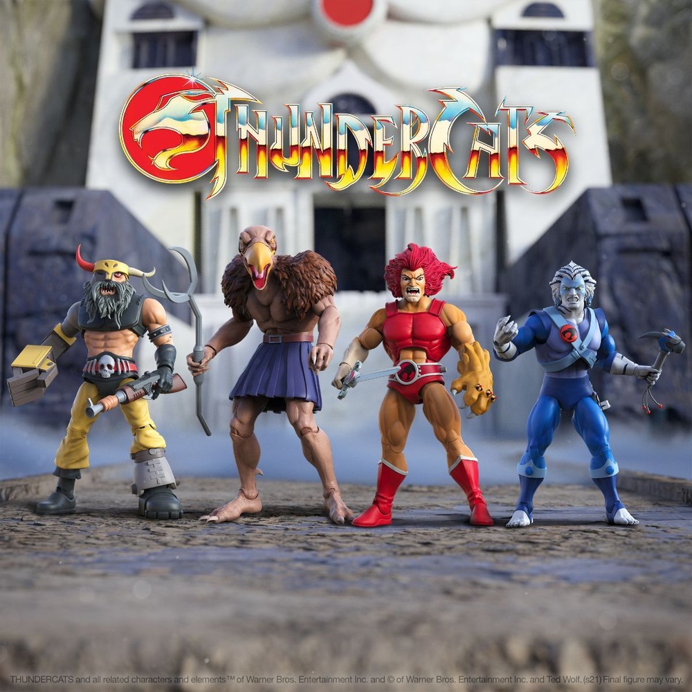 STPO-1300107-【預購】Super7 經典動畫【霹靂貓 ThunderCats】 終極可動人偶 第五彈 獅貓、班加利貓、禿鷹人、鐵錘頭