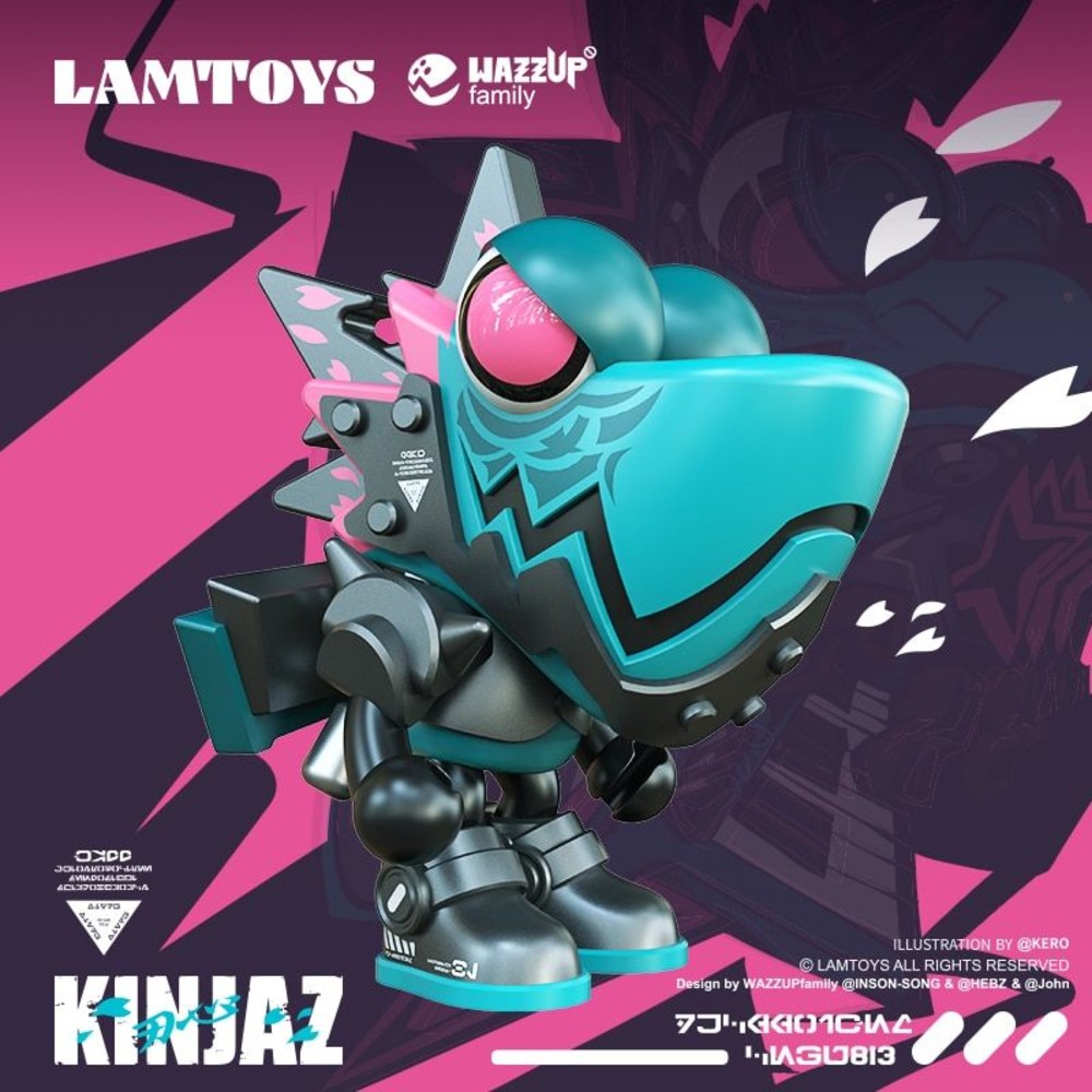 STPO-1300119-【預購】Lamtoys x Wassup 【Wazzup family 變色龍家族】 刃心龍 KINJAZ 電子琴鍵盤 Keyboard手 潮玩公仔