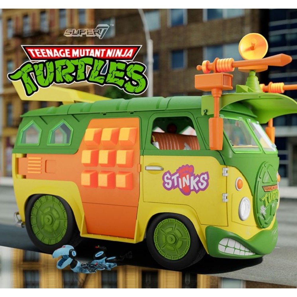 STPO-1300164-【預購】Super7 經典動畫【忍者龜 TMNT】 70公分 喲喲篷車 派對休旅車  Party Wagon 可容納Super7終極可動人偶