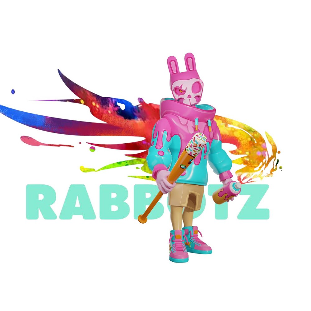 STPO-1300172-【預購】HeetHeet x Dondi Fernandez 【小兔機系列 RABBOTZ】 12吋 大兔機【Bunny Wabbit 街頭兔】 美式兔子 潮玩收藏公仔